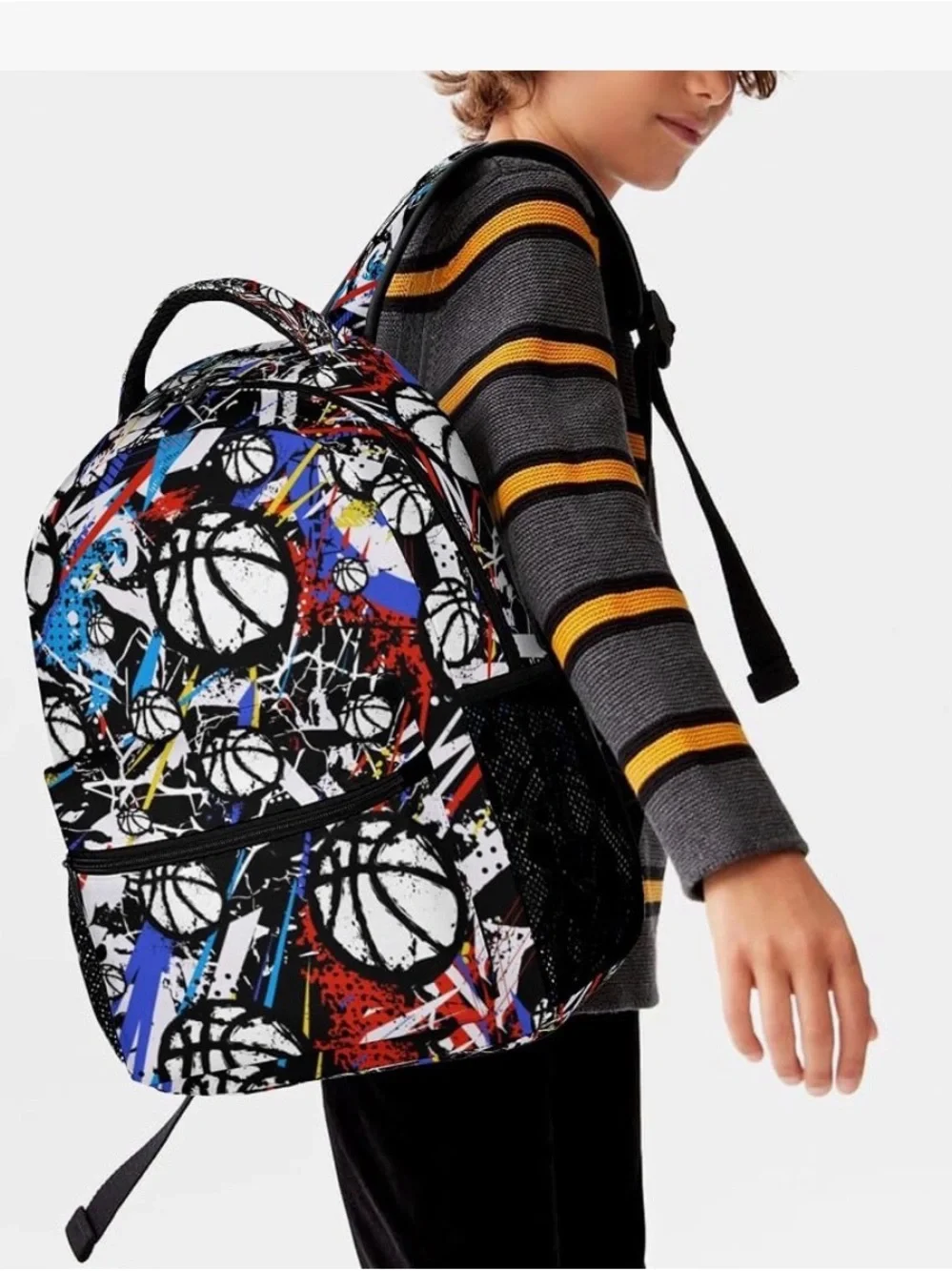 Basketball Backpack for Kids Girls Boys, 17 in Sports Bookbag